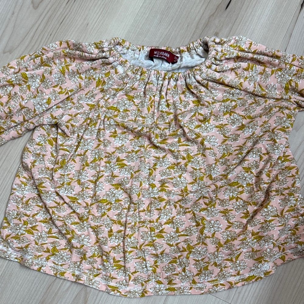Charming Kids Floral Blouse in Pink and Yellow